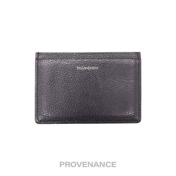 🔴 Saint Laurent Paris YSL Logo Card Holder Wallet - Black - Picture 1 of 6